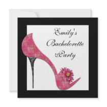 Pink High Heel Shoes Bahcelorette Party Personalized Invite