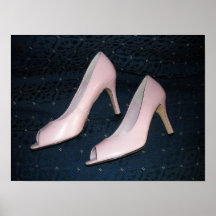 Pink High Heel Shoes Print
