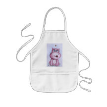 Pink Hippo Apron