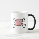 pink hippo Skull and Crossbones Mug