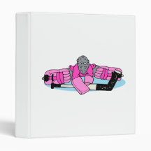 Pink Hockey Goalie 3 Ring Binder