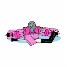 Pink Hockey Goalie Acrylic Cut Outs
