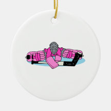 Pink Hockey Goalie Christmas Ornament