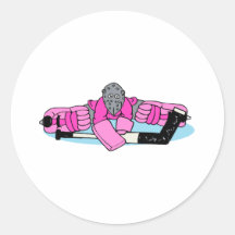 Pink Hockey Goalie Stickers