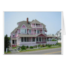 Pink House in Newport Greeting Card