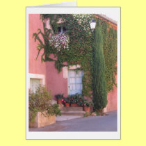 Pink House with Blue Door cards