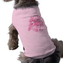 Pink Human Heart Dog T-shirt