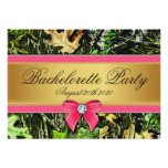 Pink Hunting Camo Bachelorette Party Invitations