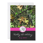 Pink Hunting Camo Birthday Party Invitations