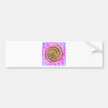Pink Hurricane Swirls Bumper Stickers