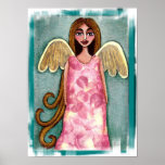 Pink Hydrangea Angel - print