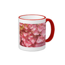 Pink hydrangea mugs