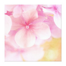 Pink Hydrangea Dream- Baby Nursery Wrapped Canvas Stretched Canvas Prints