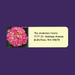 Pink Hydrangea Return Address Avery Label labels
