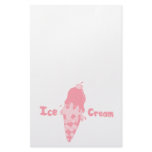 Pink Ice Cream Cone Stationery Design