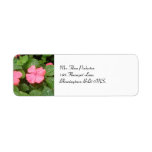 Pink Impatiens Flower Custom Labels