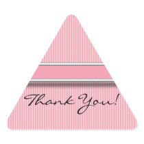 Pink Invite Matching Thank You Triangle Sticker