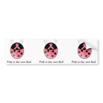 Pink is the new red, Ladybug Bumper Sticker