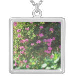 Pink Ivy Geranium (Pelargonium Peltatum) flowers necklaces