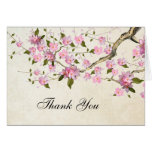 Pink Japanese Cherry Blossoms Thank You Cards