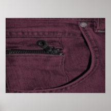 Pink Jean Zipper Pocket Posters