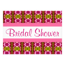 Pink Jewel Pattern Custom Invitations