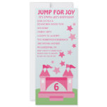 Pink Jump for Joy Bounce House Birthday Invitation