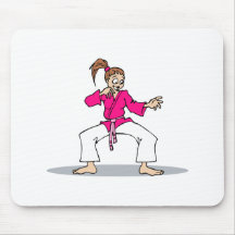 Pink Karate Mousepads