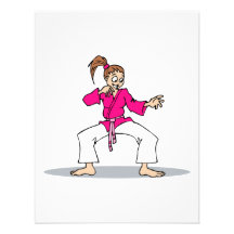 Pink Karate Personalized Invites