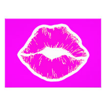 Pink kiss lips lipstick makeup beauty fashion love invite