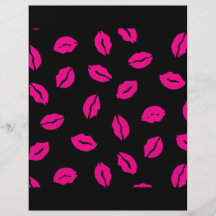 Pink kisses pattern flyer