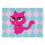 Pink Kitty Cat Card