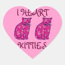Pink Kitty Cat Stickers