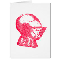 Pink Knight Medieval Armour Helmet Knights Card
