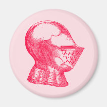 Pink Knight Medieval Armour Helmet Knights Magnets
