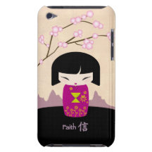 Pink kokeshi - faith iPod touch Case-Mate case