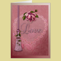 Pink Lace Heart cards
