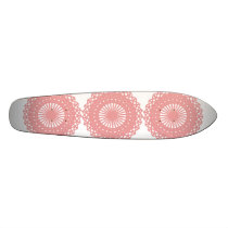 Pink Lace Pattern Design. Skate Boards