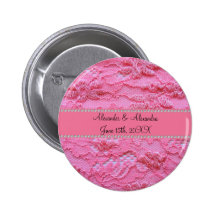 Pink lace wedding favours