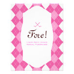 Pink Ladies Golf Party Argyle Invitation