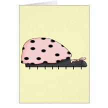 Pink Lady Bug IV Greeting Card