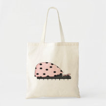 Pink Lady Bug IV Tote Bags
