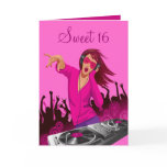 Pink Lady DJ Sweet 16 cards