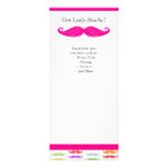 Pink Lady Mustache Rack Card