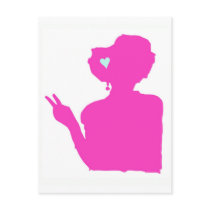 Pink lady postcard