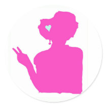 Pink lady sticker