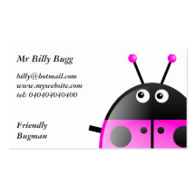 Pink Ladybug, Mr Billy Bugg, Business Card