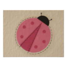 pink ladybug personalized invite