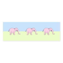 Pink Laughing Elephant. Business Card Templates
