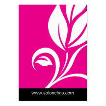 Pink Leaf Salon Spa Gift Card Certificate Business Card Template